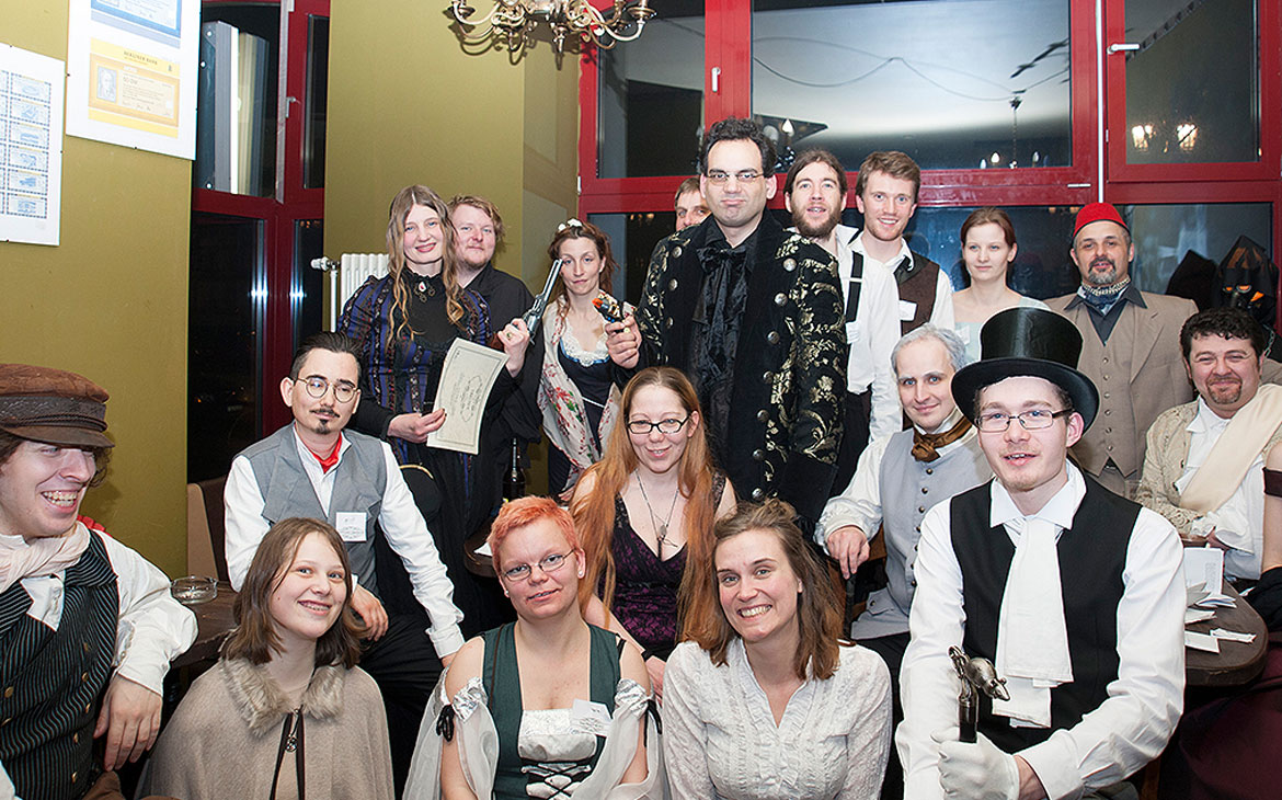 Gruppenbild Private-Mystery Night in Berlin. Feb. 2016